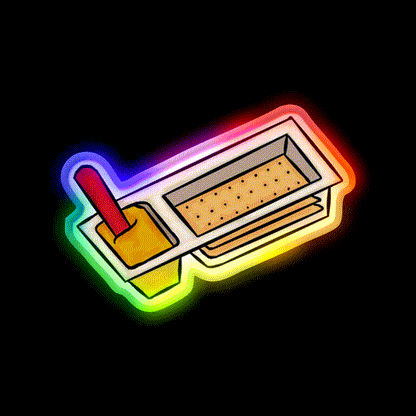 Crackers N Cheese Dip Snack Food Led Neon Sign Rgb Color - LED neon sign close-up detail