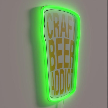 Craft Beer Addict Rgb Led Neon Sign - Shineneon