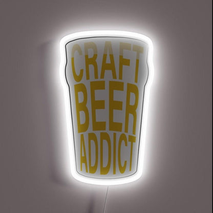 Craft Beer Addict Rgb Led Neon Sign - Shineneon