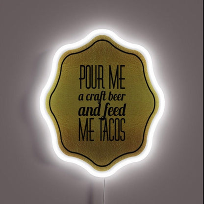 Craft Beer And Tacos Rgb Led Neon Sign - Shineneon