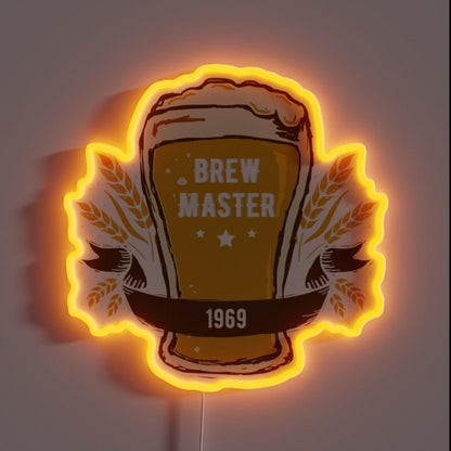 Craft Beer Brew Master Extraordinaire Beer Lover Rgb Led Neon Sign - Shineneon