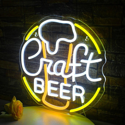 Craft Beer Cartoon Chef Pig With Flame Led Neon Sign For Bar Restaurant Decor | Shineneon