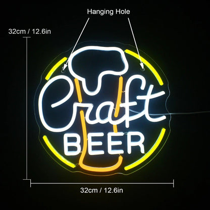 Craft Beer Cartoon Chef Pig With Flame Led Neon Sign For Bar Restaurant Decor | Shineneon