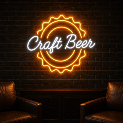 Craft Beer LED Neon Sign Home Garage Wall Decoration real lifestyle scene