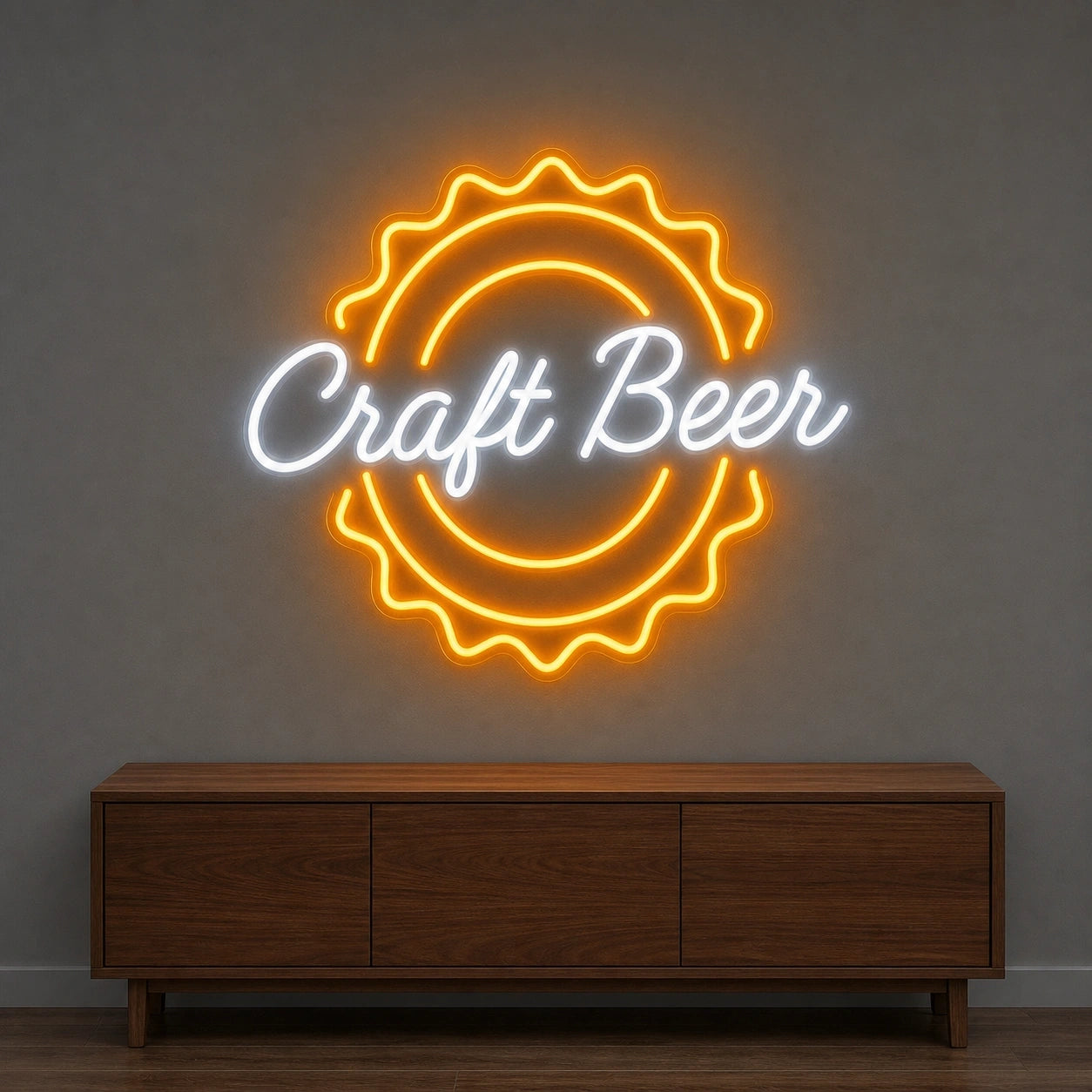 Craft Beer LED Neon Sign Home Garage Wall Decoration size image