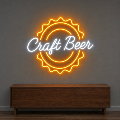Craft Beer LED Neon Sign Home Garage Wall Decoration size image