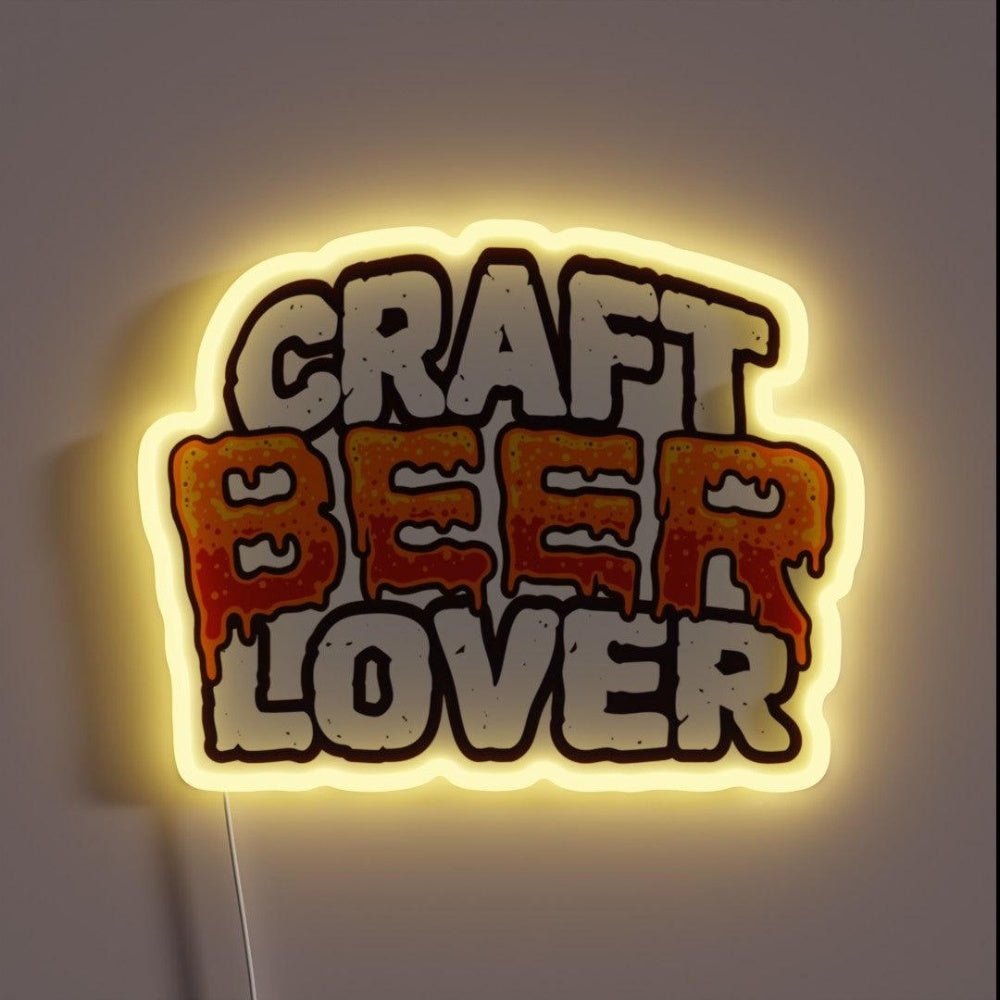 Craft Beer Lover Beerlover Rgb Led Neon Sign - Shineneon