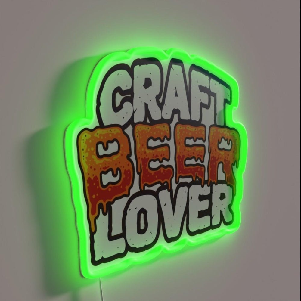 Craft Beer Lover Beerlover Rgb Led Neon Sign - Shineneon