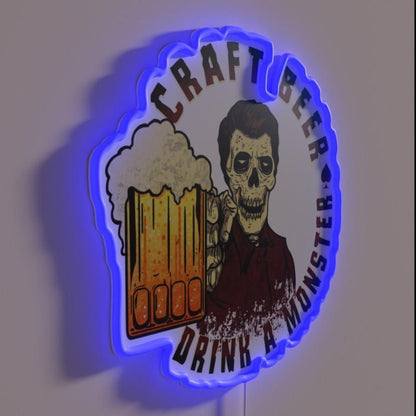 Craft Beer Monster Rgb Led Neon Sign - Shineneon
