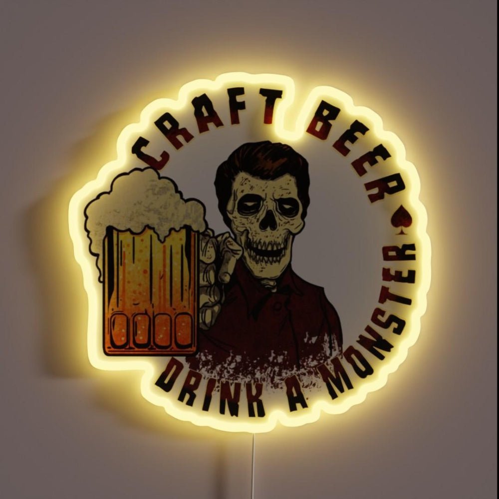 Craft Beer Monster Rgb Led Neon Sign - Shineneon
