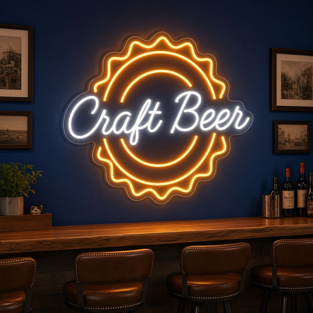 Craft Beer LED Neon Sign - lifestyle view