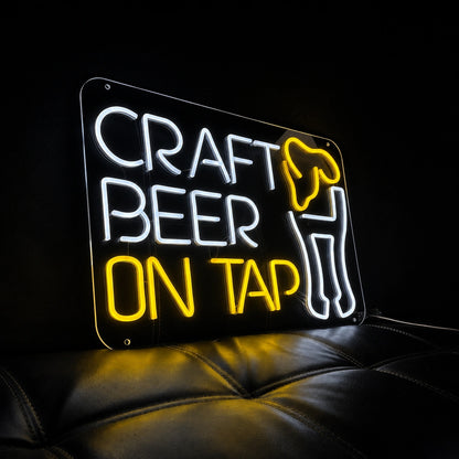 Craft Beer On Tap LED Neon Sign - 01 Original Product Image