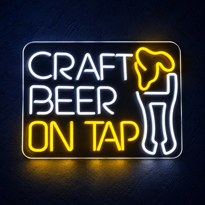 Craft Beer On Tap LED Neon Sign - product hero