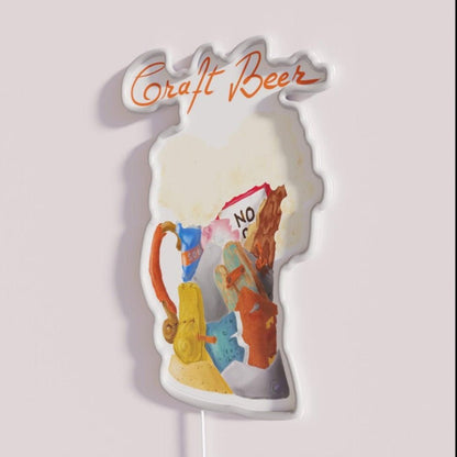 Craft Beer Rgb Led Neon Sign Restaurant Wall Art - Shineneon