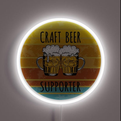 Craft Beer Supporter Rgb Led Neon Sign - Shineneon