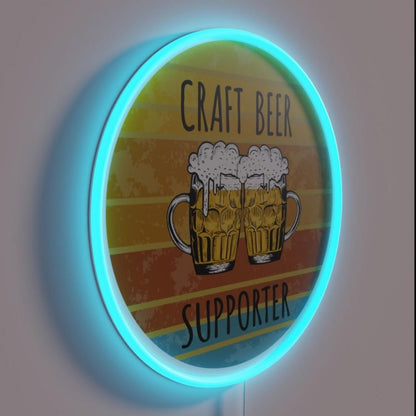 Craft Beer Supporter Rgb Led Neon Sign - Shineneon