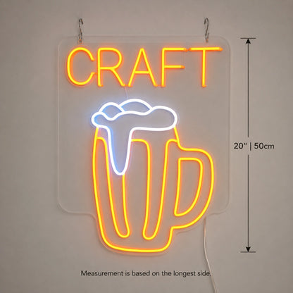 Craft Beer Wall Neon Sign LED Neon Sign size image