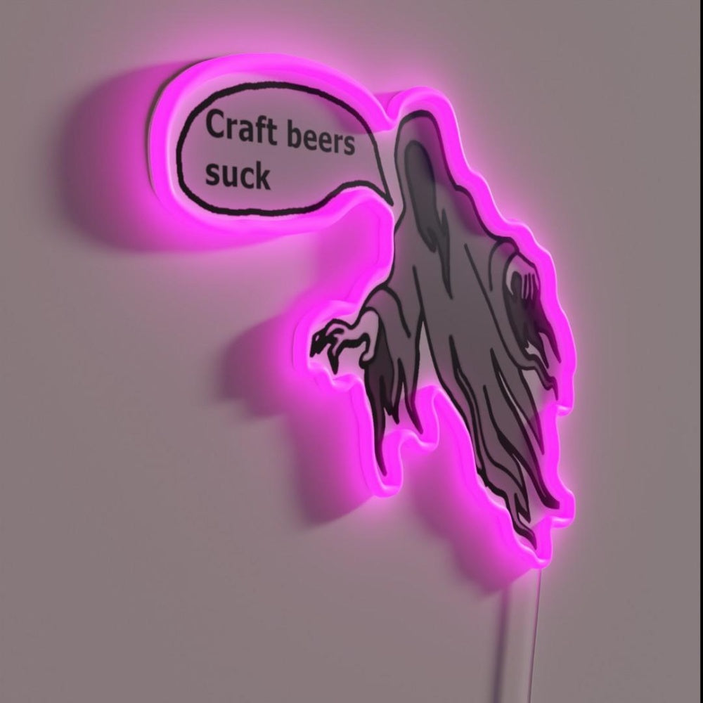 Craftbeer Disliking Ghost Rgb Led Neon Sign