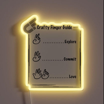 Crafty Finger Guide Rgb Led Neon Sign - Shineneon