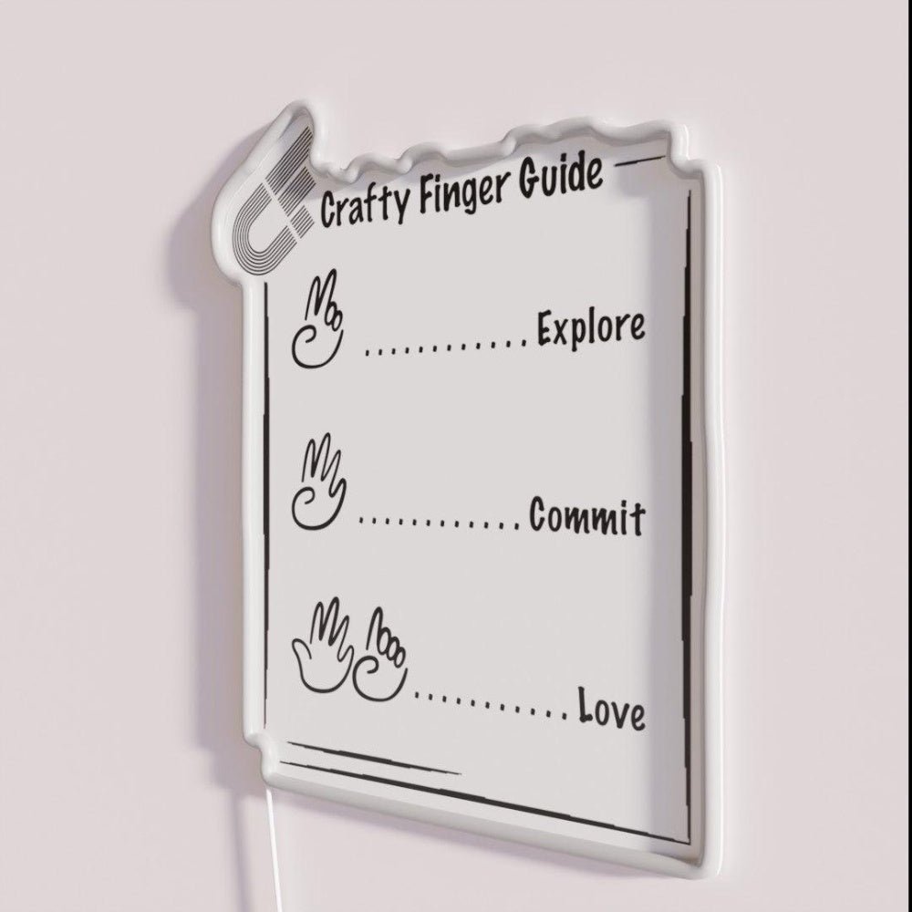 Crafty Finger Guide Rgb Led Neon Sign - Shineneon