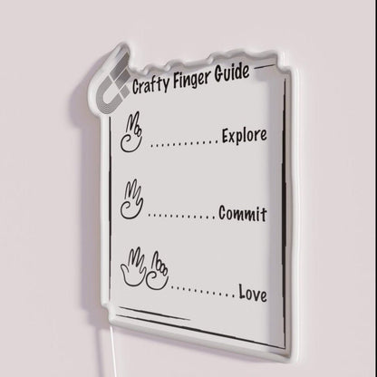 Crafty Finger Guide Rgb Led Neon Sign - Shineneon