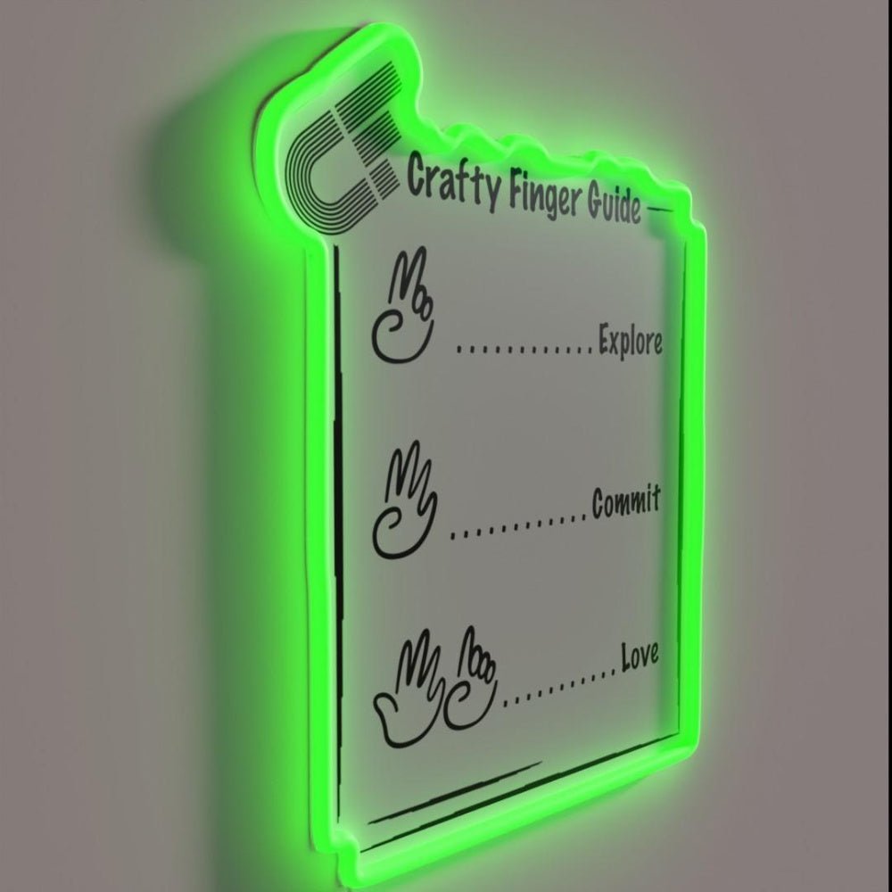 Crafty Finger Guide Rgb Led Neon Sign - Shineneon