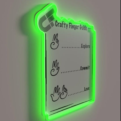 Crafty Finger Guide Rgb Led Neon Sign - Shineneon