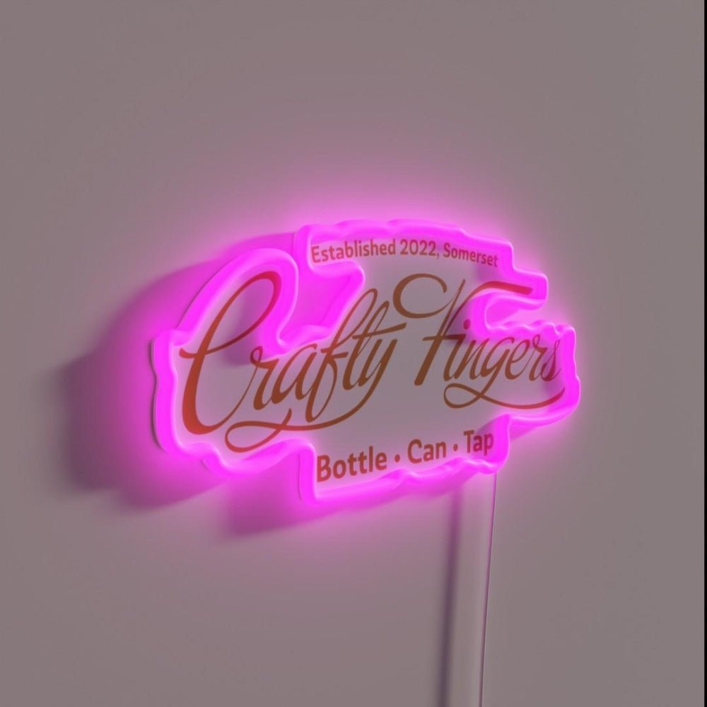 Crafty Fingers Logo Rgb Led Neon Sign - Shineneon