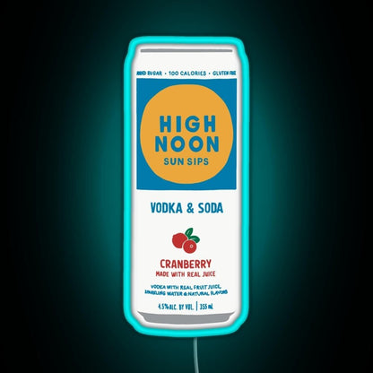 Cranberry High Noon Rgb Led Neon Sign Pop Wall Art - Shineneon