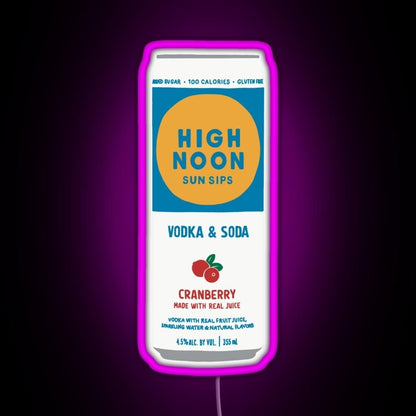 Cranberry High Noon Rgb Led Neon Sign Pop Wall Art - Shineneon