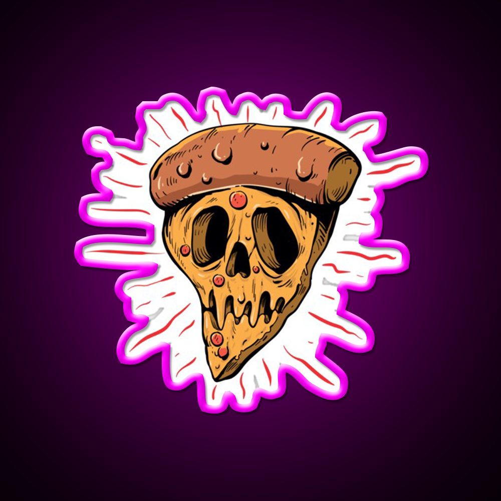 Crane Pizza Fast Food Led Neon Sign For Burger Place Rgb Color