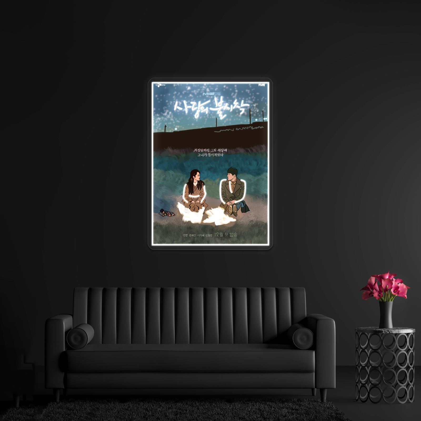 Crash Landing On You Kdrama Pop Art Poster Artwork Business Led Sign - Shineneon
