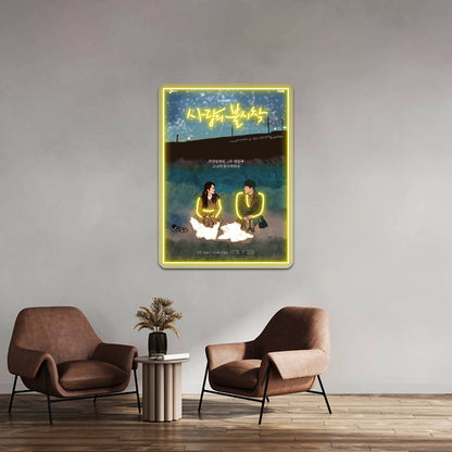 Crash Landing On You Kdrama Pop Art Poster Artwork Business Led Sign - Shineneon