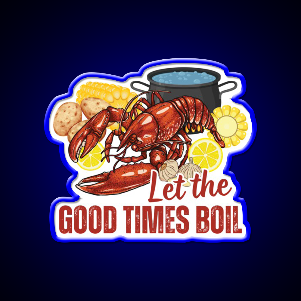 Crawfish Let The Good Times Boil Beer Bar Decor Led Neon Sign Rgb Color - LED neon sign view 5