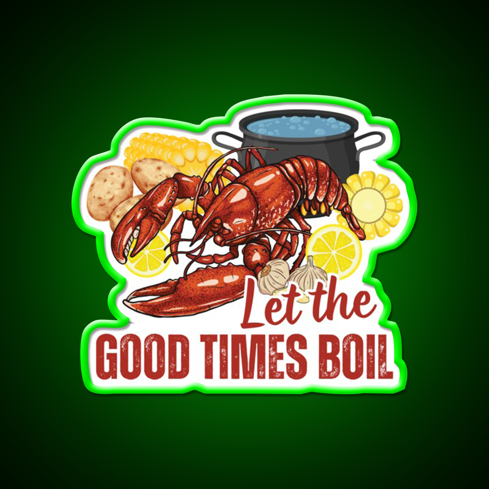Crawfish Let The Good Times Boil Beer Bar Decor Led Neon Sign Rgb Color - LED neon sign view 8