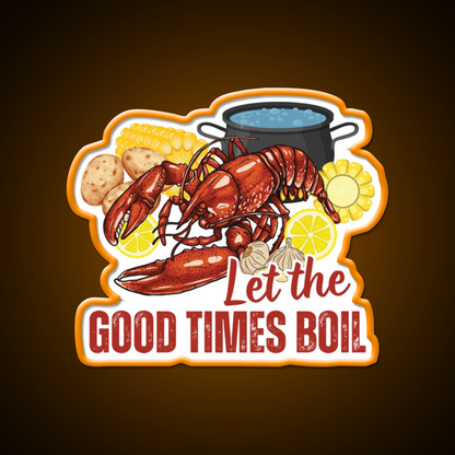 Crawfish Let The Good Times Boil Beer Bar Decor Led Neon Sign Rgb Color - LED neon sign view 6