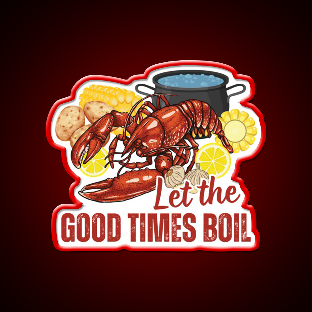 Crawfish Let The Good Times Boil Beer Bar Decor Led Neon Sign Rgb Color - LED neon sign view 10