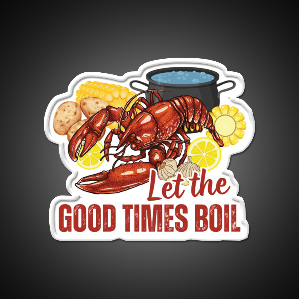 Crawfish Let The Good Times Boil Beer Bar Decor Led Neon Sign Rgb Color - LED neon sign view 11