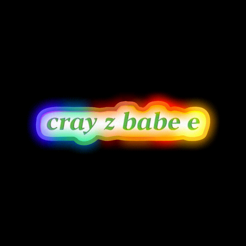 Cray Z Babe E Tde Welcome Led Neon Sign Open Sign Rgb Color - LED neon sign close-up detail