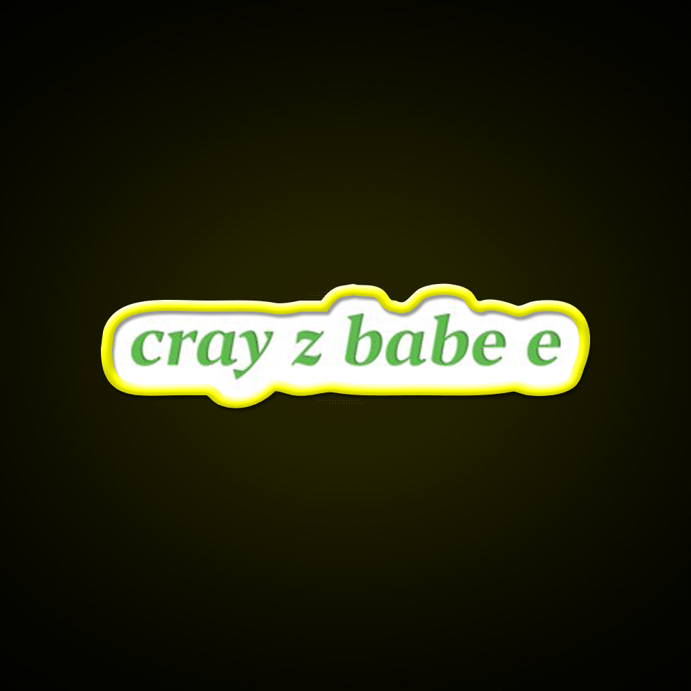Cray Z Babe E Tde Welcome Led Neon Sign Open Sign Rgb Color - Custom LED neon sign front view