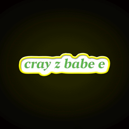 Cray Z Babe E Tde Welcome Led Neon Sign Open Sign Rgb Color - Custom LED neon sign front view