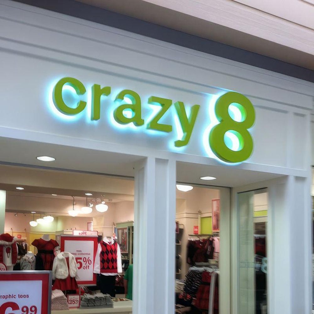 Crazy 8 3D Front And Back Lit Letters Acrylic Led Sign - Shineneon