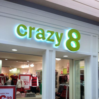 Crazy 8 3D Front And Back Lit Letters Acrylic Led Sign - Shineneon