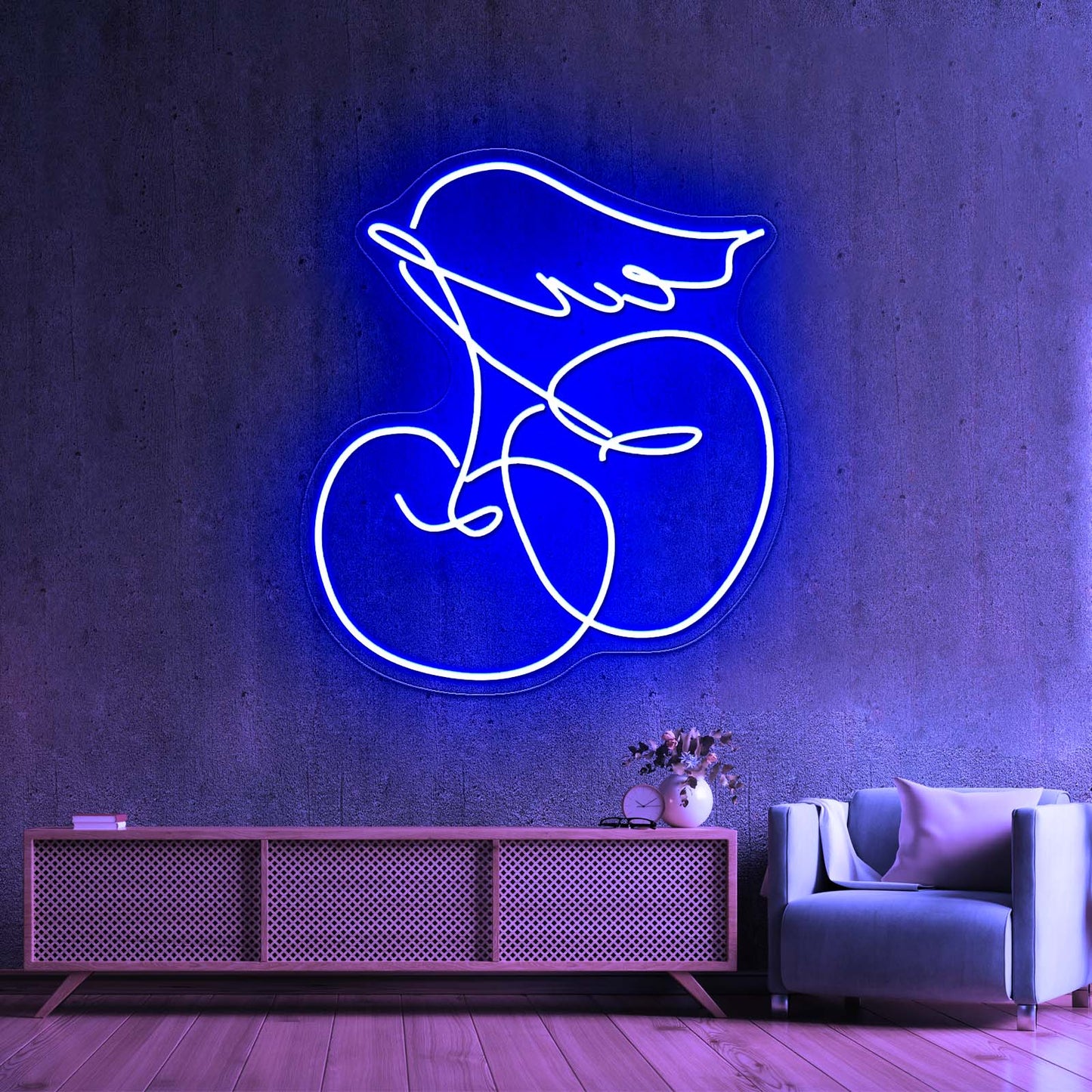 Crazy Cherry Artistic Design Neon Sign Wall Art