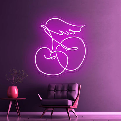 Crazy Cherry Artistic Design Neon Sign Wall Art