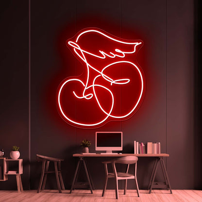 Crazy Cherry Artistic Design Neon Sign Wall Art