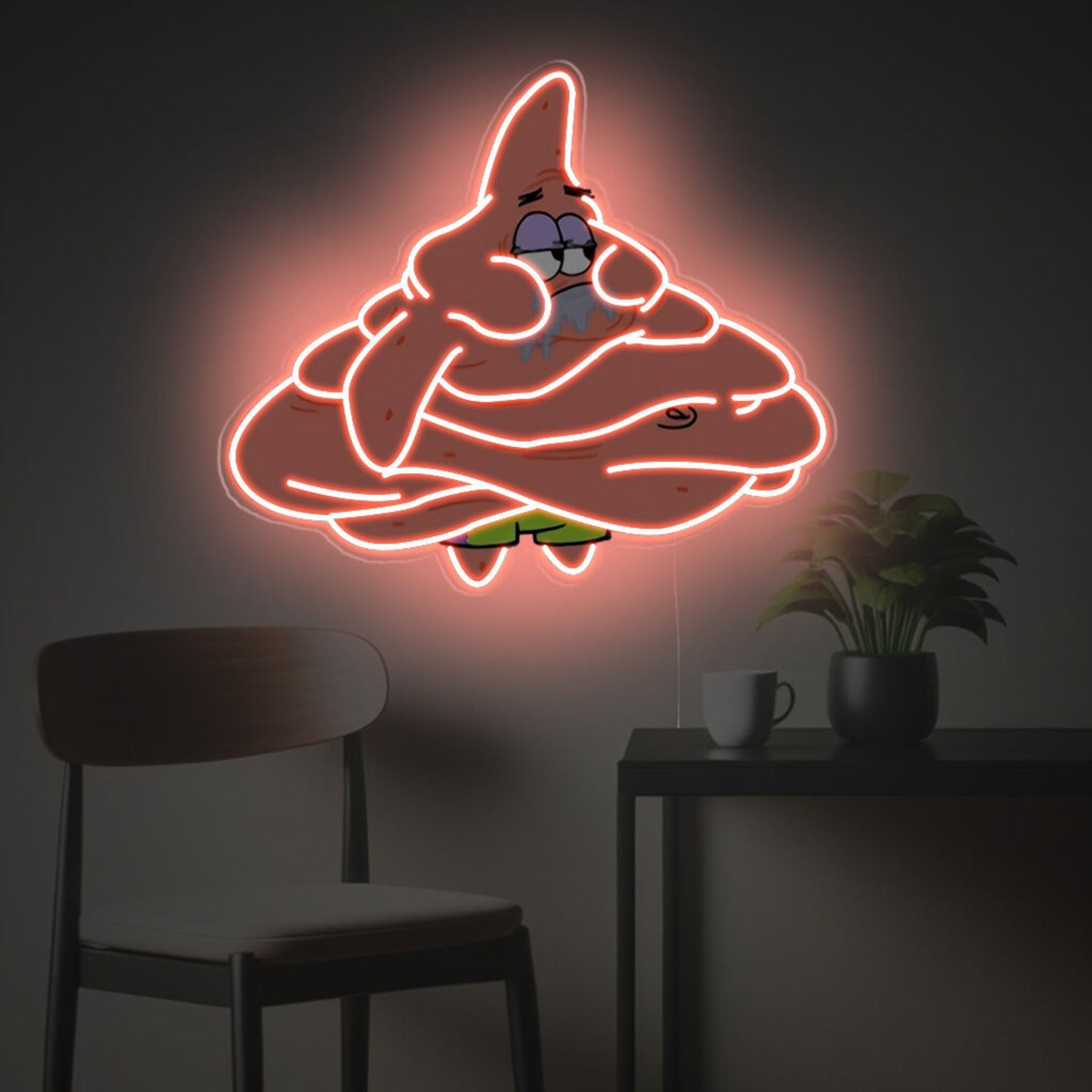 Crazy Fat Patrick Star Led Neon Acrylic Artwork | Shineneon