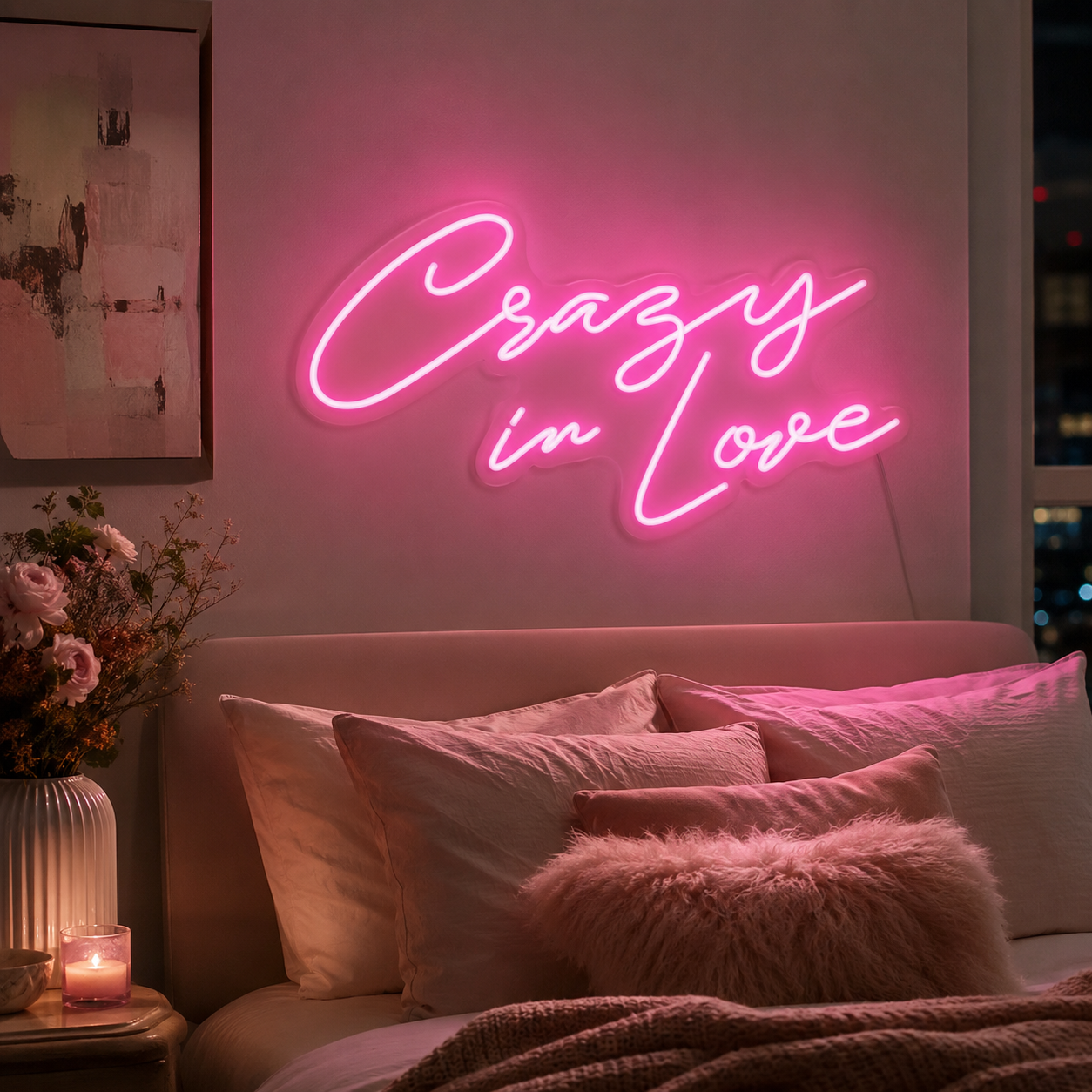 Crazy In Love LED Neon Sign Wall Neon Sign - 03 Real Lifestyle Scene