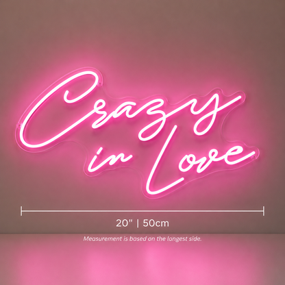 Crazy In Love LED Neon Sign Wall Neon Sign - 04 Size Image