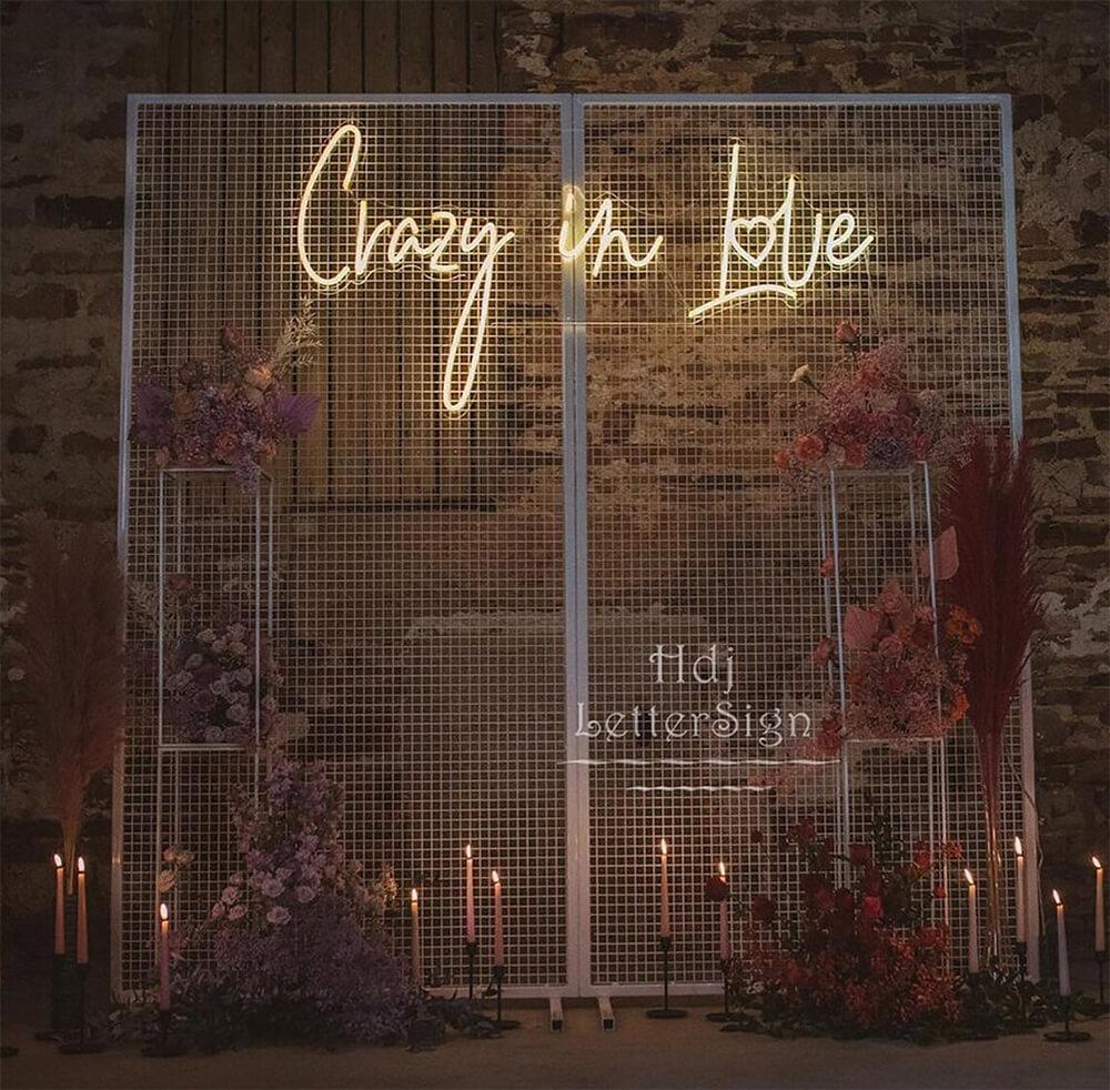 Crazy In Love White Handwritten Led Neon Sign Wedding Party Decor | Shineneon